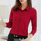 Img 11 - Slim Look Blouse Long Sleeved Korean Uniform Formal Plus Size Shirt Chiffon Blouse