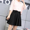 Img 1 - Korean Stretchable Plus Size Sun Women High Waist Slim-Look Mid-Length Short A line Skirt