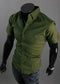 Img 15 - Korean Slim Look Half Sleeved Shirt Summer Men Shirt