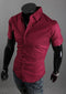 Img 18 - Korean Slim Look Half Sleeved Shirt Summer Men Shirt