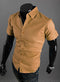 Img 21 - Korean Slim Look Half Sleeved Shirt Summer Men Shirt