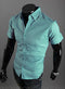 Img 19 - Korean Slim Look Half Sleeved Shirt Summer Men Shirt