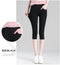 Img 3 - Cropped Pants Women Summer Thin Slim-Fit Casual Black Slim Look Three Quarter Plus Size Pocket Pencil