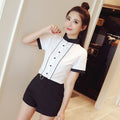 Img 5 - Blouse Summer White Shirt Women Slim Look Korean Short Sleeve OL Blouse