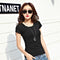 Img 8 - Korean Short Sleeve T-Shirt Women Summer Slim Look Cotton Solid Colored Round-Neck Tops Korea T-Shirt