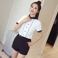 Img 4 - Blouse Summer White Shirt Women Slim Look Korean Short Sleeve OL Blouse