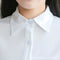 Img 5 - White Blouse Long Sleeved Formal Shirt Slim Look Lapel Cargo Uniform Women Blouse