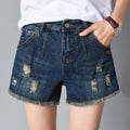 Img 4 - Summer Ripped Denim Shorts Women Burr Hot Pants Plus Size Tricolor Korean