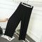 Img 6 - Pleated Loose Slim-Look Wide Leg Women Ankle-Length Thin Breathable Casual Pants