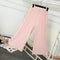 Img 2 - Pleated Loose Slim-Look Wide Leg Women Ankle-Length Thin Breathable Casual Pants