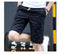 IMG 114 of Summer Men Casual Shorts Young Slim Look Pants Cotton Beach knee length Cropped Pants