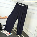 Img 11 - Pleated Loose Slim-Look Wide Leg Women Ankle-Length Thin Breathable Casual Pants