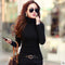 Img 3 - Solid Colored Long Sleeved T-Shirt Women High Collar Warm Undershirt
