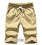 IMG 128 of Summer Men Casual Shorts Young Slim Look Pants Cotton Beach knee length Cropped Pants