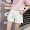 Img 6 - Ripped Denim Shorts Women Summer Korean All-Matching Slim Look High Waist Loose Student Burr Wide Leg Hot Pants