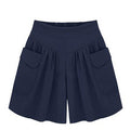 Img 7 - Shorts Women Summer Black High Waist Loose Slim-Look Plus Size All-Matching Wide Leg Casual Pants