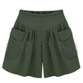 Img 8 - Shorts Women Summer Black High Waist Loose Slim-Look Plus Size All-Matching Wide Leg Casual Pants