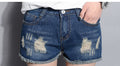 IMG 117 of Summer Korean Loose Ripped Denim Shorts Women Plus Size Wide Leg Pants Shorts