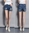 IMG 111 of Summer Korean Loose Ripped Denim Shorts Women Plus Size Wide Leg Pants Shorts