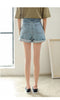 IMG 108 of High Waist Denim Shorts Women Summer Loose Slim Look Wide Leg Pants Folded All-Matching Hot Korean Shorts