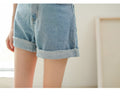 IMG 111 of High Waist Denim Shorts Women Summer Loose Slim Look Wide Leg Pants Folded All-Matching Hot Korean Shorts