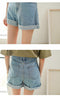 Img 8 - High Waist Denim Shorts Women Summer Loose Slim Look Wide Leg Pants Folded All-Matching Hot Korean