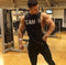 Img 2 - Muscle Fitness Sporty Casual Cotton Tank Top Men Jogging Training Breathable Loose Sleeveless Round-Neck Tank Top