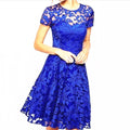 Img 1 - Europe Popular Elegant Trendy Round-Neck Short Sleeve Lace Dress