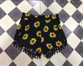 Img 4 - Europe Summer Women Sunflower Printed Elastic Waist Beach Pants Shorts Beachwear