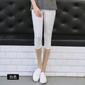 Img 1 - Summer Modal Three Quarter High Waist Thin Korean Slimming Outdoor Plus Size Slim-Look Women Pants Leggings