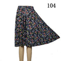 Img 9 - Women Summer Mom Granny Elastic Waist Ice Silk Wide Leg Pants Mid-Length Loose Casual Culottes