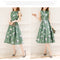 Img 5 - Europe Summer Women Korean Printed Mid-Length Sleeveless Slimming Slim-Look A-Line Dress