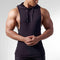 Img 8 - Men Fitness Hooded Sleeveless Sweatshirt Cotton Europe Size Solid Colored Tank Top