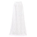 Img 5 - Popular Europe Slim Look High Waist See Through  Lace Skirt Mid-Length Flare Skirt