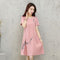 Img 13 - Women Summer Korean Loose Trendy Elegant Short Sleeve Mid-Length Dress