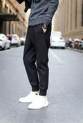 Img 4 - Men Casual Sporty Long Pants Inner Slim Fit Jogger Slimming Korean Pants