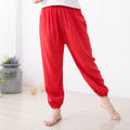 Img 2 - Men Women Cotton Lantern Summer Adult Long Solid Colored Anti Mosquito Dance Yoga Thin Pants