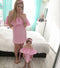 Img 1 - Popular Solid Colored Strapless Sleeveless Ruffle Family-Matching Dress Women
