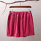 Art Cotton Blend Casual Pants Culottes Women Elastic Waist Loose All-Matching Shorts