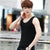 Img 1 - Summer Stretchable Cotton Men Tank Top Korean Slim Look Solid Colored Breathable Sporty Tank Top