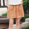 IMG 106 of Art Cotton Blend Casual Pants Culottes Women Elastic Waist Loose All-Matching Shorts