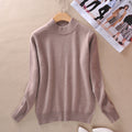 Solid Colored Half-Height Collar Sweater Women Minimalist Matching Short Pullover Long Sleeved Outerwear