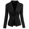 Europe Long Sleeved Women Casual Slim Look Solid Colored Blazer Outerwear