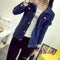 Img 2 - Korea Loose Slim Look Single-Breasted Denim Jacket Short Long Sleeved Tops Women Student