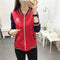 IMG 126 of Vest Zipper Short Long Sleeved Women Pound Upsize Plus Size Jacket Baseball Jersey Outerwear