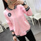 Korean Student Baseball Jersey Women All-Matching Loose Plus Size Long Sleeved Cardigan Outerwear