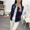 IMG 113 of Korean Student Baseball Jersey Women All-Matching Loose Plus Size Long Sleeved Cardigan Outerwear