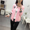 IMG 133 of Korean Student Baseball Jersey Women All-Matching Loose Plus Size Long Sleeved Cardigan Outerwear