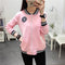 IMG 132 of Korean Student Baseball Jersey Women All-Matching Loose Plus Size Long Sleeved Cardigan Outerwear