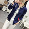 IMG 115 of Korean Student Baseball Jersey Women All-Matching Loose Plus Size Long Sleeved Cardigan Outerwear